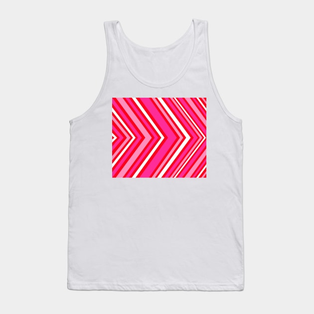 Hot pink and light pink chevrons Tank Top by OneThreeSix